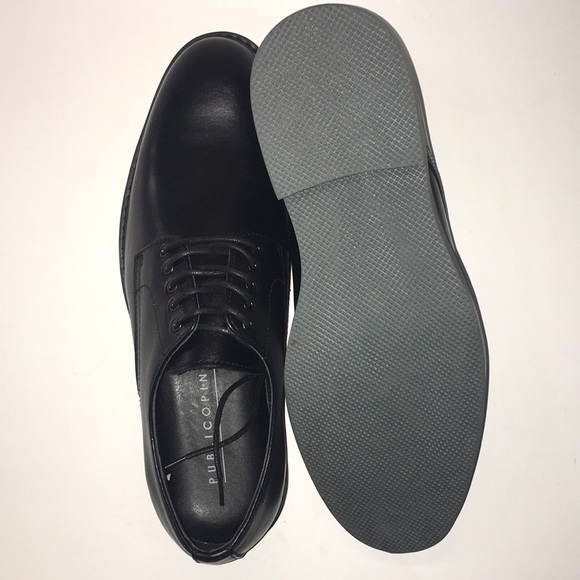 Mens Public Opinion Leather Oxford shoes black sz8 - Picture 3 of 5